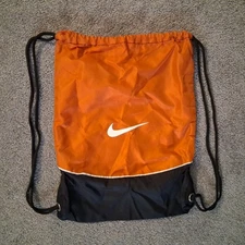 Y2K Nike Swoosh Drawstring Burnt Orange Bag Backpack