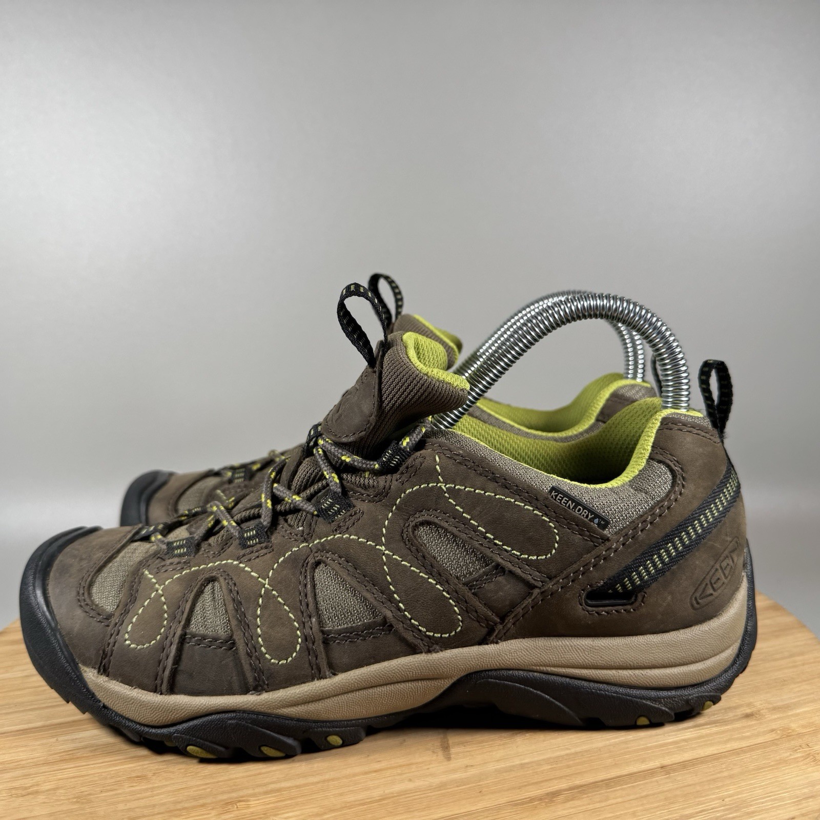 Scarpe da trekking Keen Shasta 7 pelle marrone impermeabili stringate protezione punta