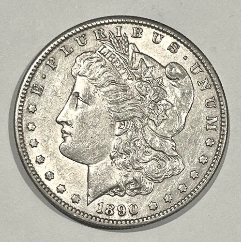 1890-S  Morgan Silver Dollar  AU Details *MD212