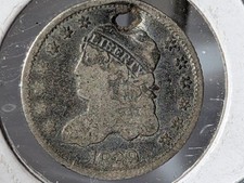 Holed 1829 Capped Bust Half Dime