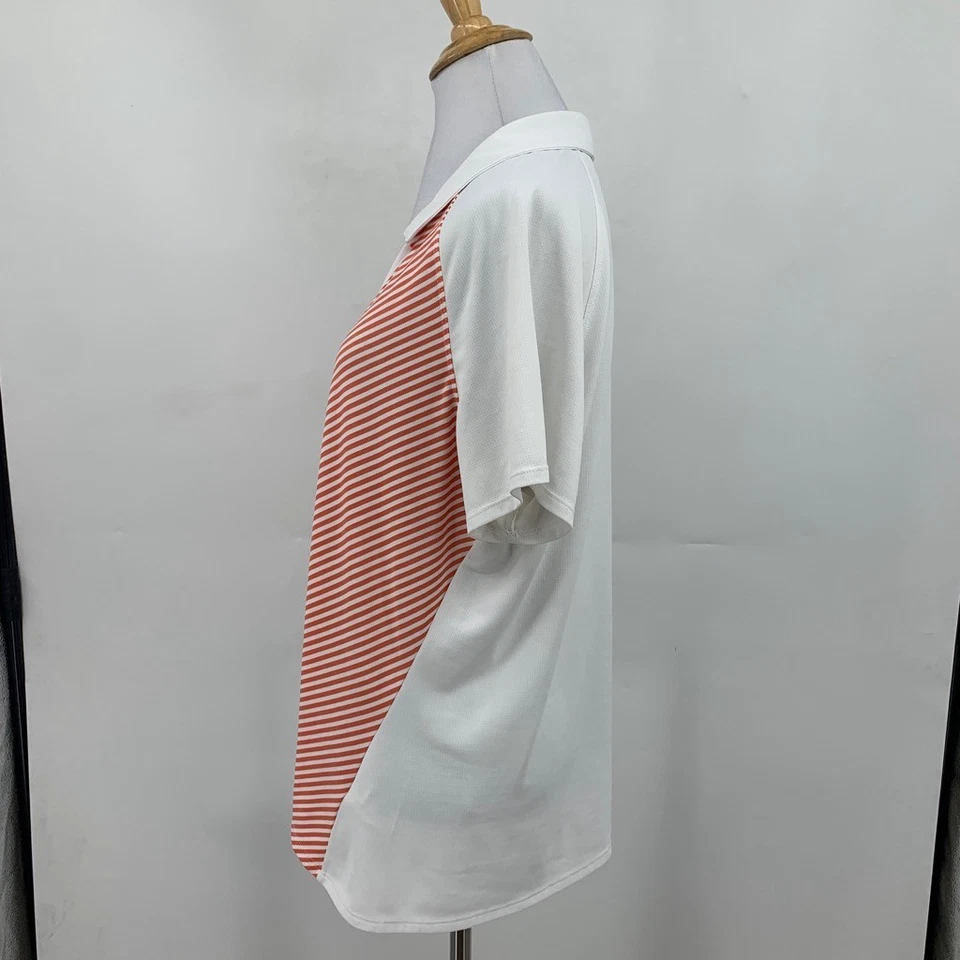 Adidas Polo Mujer XL Extra Grande Multi ClimaChill Rayas Rendimiento Golf Foto 4 de 4
