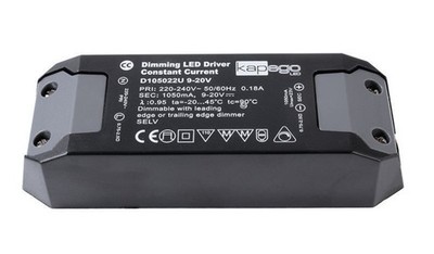 DEKO-LIGHT Netzgerät BASIC DIM CC DU/22W Kunststoff schwarz IP20 L127xB44xH28mm