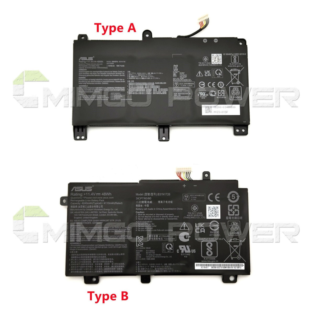 New Genuine B31N1726 Battery for Asus FX86 FX80GM FX504GM FX505DY