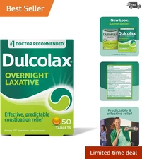 On-the-Go 5 mg Stimulant Laxative for Quick Relief from Constipation, 50 Count