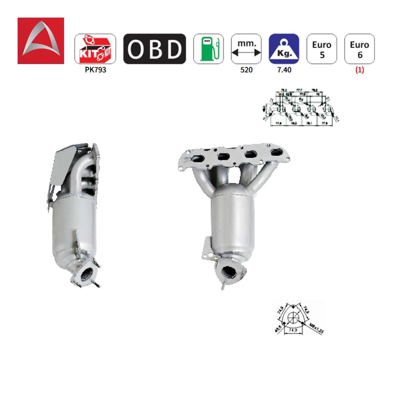 Catalyseur Opel Adam et Astra J anti voyant moteur allumé essence 1.4