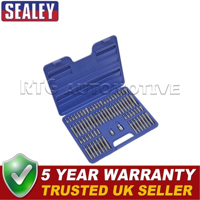 Sealey Premier TRXStar/Security Sechskant/Ribe/Spline Bit-Set 3/8'' & 1/2'' Vierkantantrieb 74-teilig