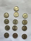Lot Of 13 25C Washington Quarters