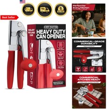 Can Opener Heavy Duty Commercial Kitchen Manual Food Prep Large Cans