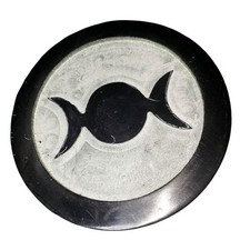 Goddess Symbol Altar Plate - Stone Carved Wiccan Pagan Altar