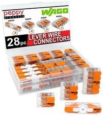 Compact Splicing Wire Connector Assortment 28pc - Lever Nuts with Case