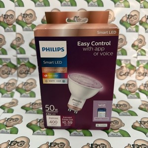 Philips Smart LED Bulb~50W~4.9w LED~GU10~White~Full Color~Warm~Cool~400 lumens