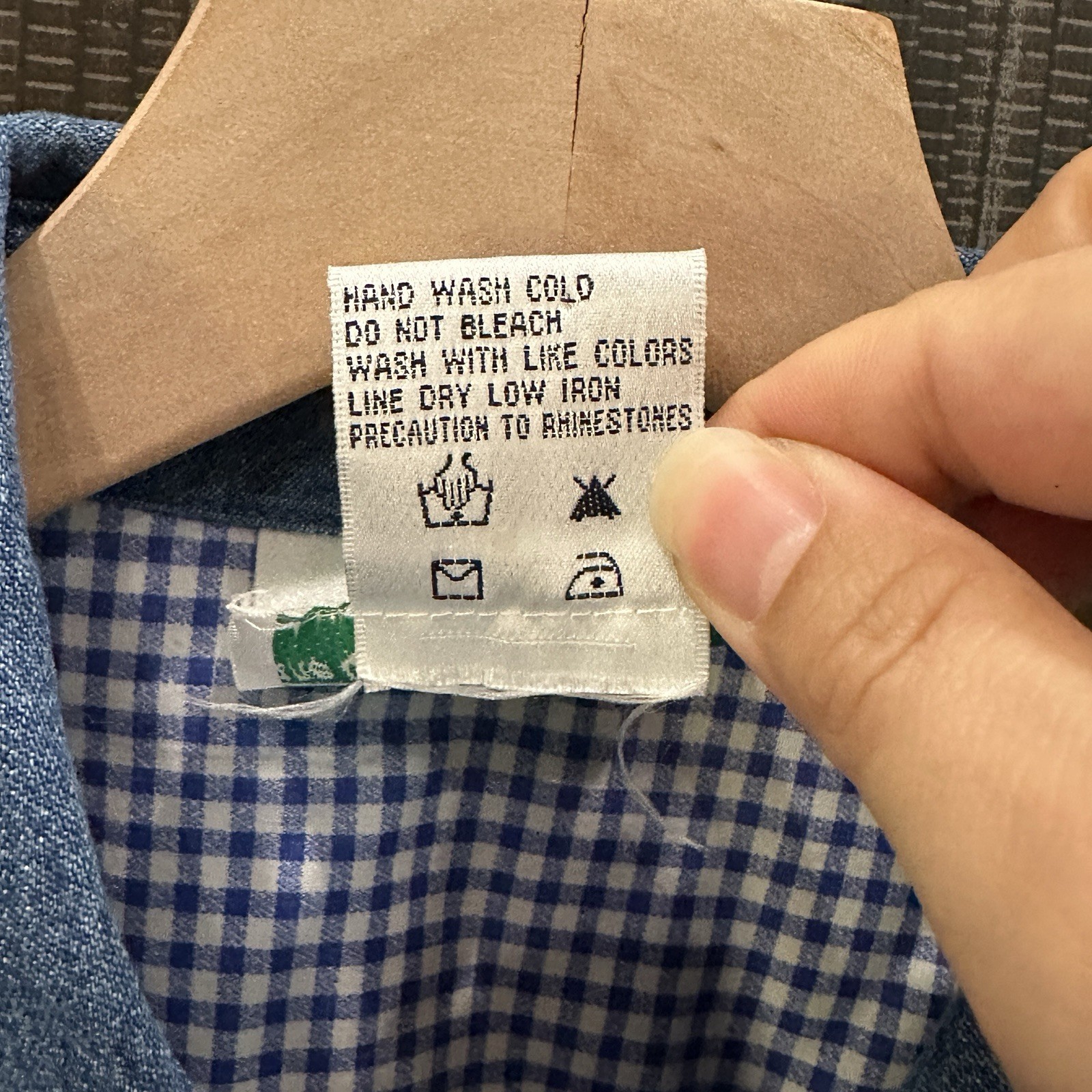 VTG The Quacker Factory Top Gingham Patchwork Nov… - image 4