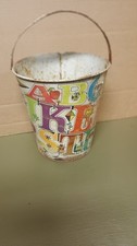 Vintage J Chein Alphabet Sand Pail 2