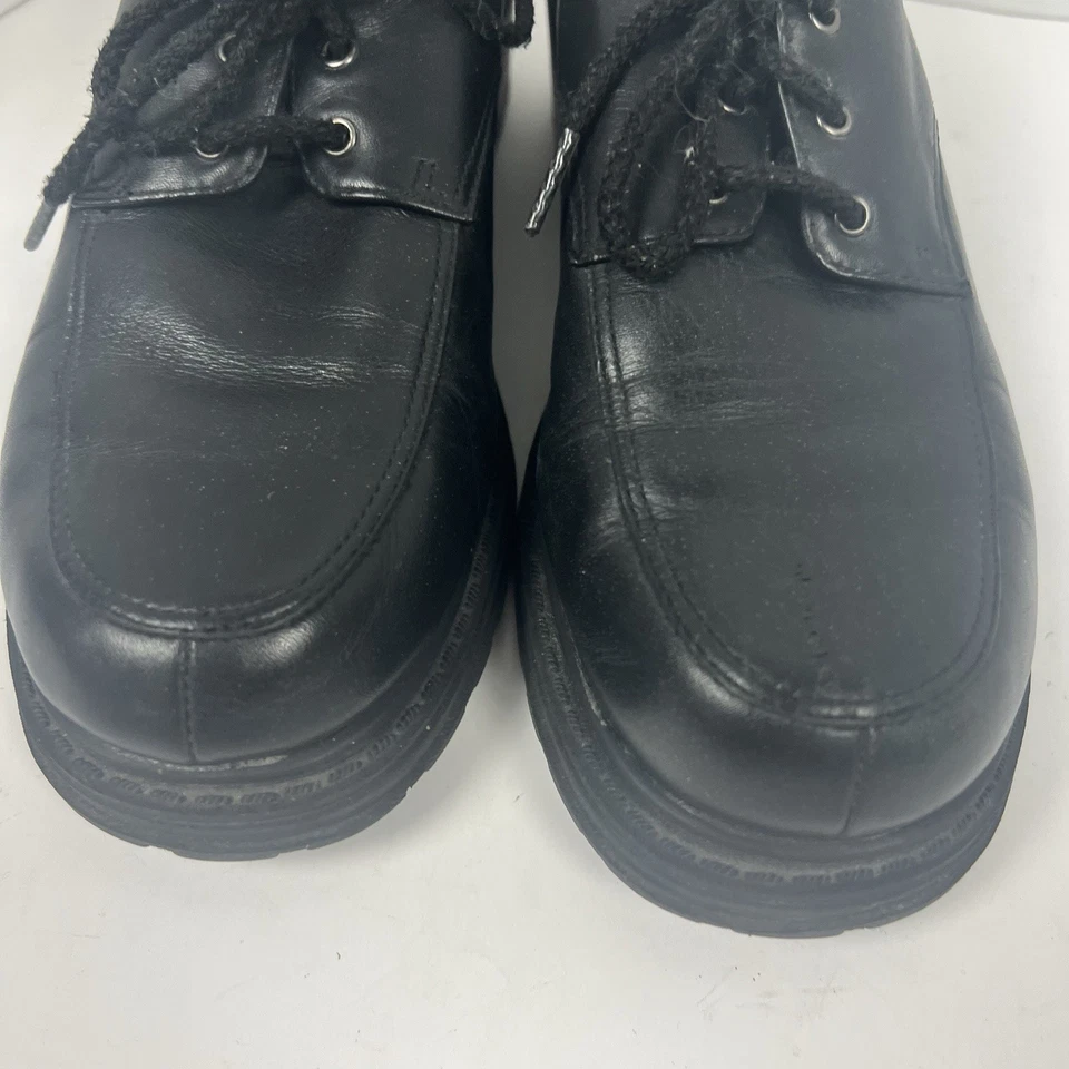 Zapatos gruesos Oxford con cordones negros ESprit 7,5 años 90 Y2K cuero escuela niña ARCILLA Foto 3 de 4