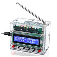 FM Radio Kit, ICSTATION Soldering Projects Radio with LED Flashing Lights DIY