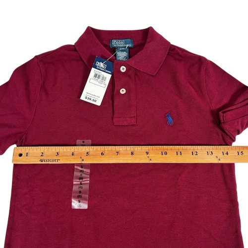 NWT Polo Ralph Lauren Boys Red Classic Fit Soft Golf Polo Shirt Size S(8) - Picture 7 of 8