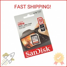 SanDisk 32GB Ultra SDHC UHS-I Memory Card - 90MB/s, C10, U1, Full HD, SD Card -
