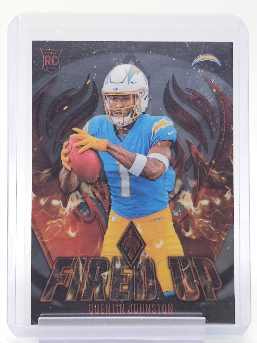 QUENTIN JOHNSTON 2023 PHOENIX FIRED UP ROOKIE FOOTBALL CHARGERS RC Q3813