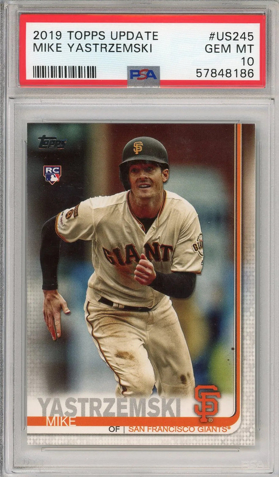 2019 Topps Update Mike Yastrzemski Rookie #US245 PSA 10 San Francisco Giants