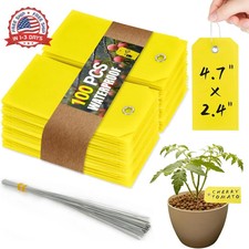 100pcs Plastic Tags with Wires - Waterproof Shipping Tags with Wire Ties Blank W