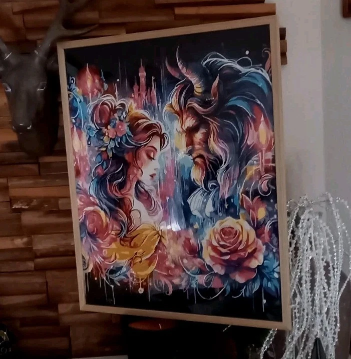 bild mit rahmen 40x50 Boho Schaby Chic Impressionen Perlen Bild - Bild 2 von 4