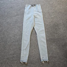 Commando Pants Womens Size XS Blue Denim Skinny Stretch Raw Hem Capsule Casual