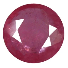 0.74 ct  Eye-popping Round Shape (6 x 6 mm) Red Sapphire Natural Gemstone
