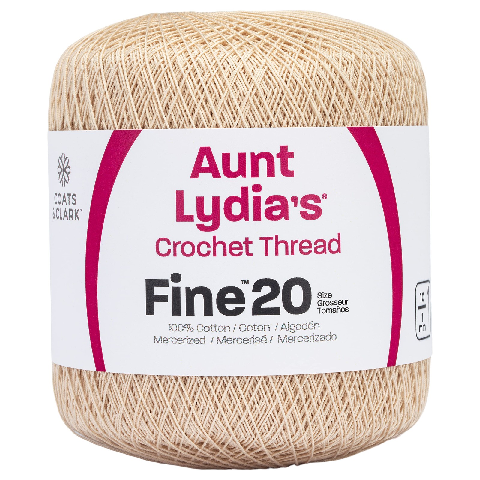 Red Heart Size 20 Fine Mercerized Cotton Crochet Thread Ball
