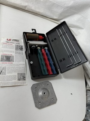 Lansky Standard 3-Stone Knife Sharpening System Kit with Universal Mount Base 