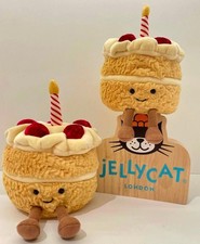 Jellycat Amuseables Strawberry Birthday Cake Plush Toys Doll -Gift Handbag