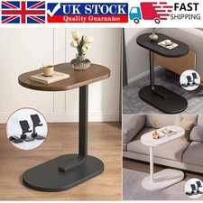 Modern C-Shaped Compact Sofa Side End Table Coffee Laptop Living Room Bedroom