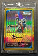 BRANDON MARSHALL Rookie Auto 2006 Bowman Chrome Gold Refractor SP /50 RC