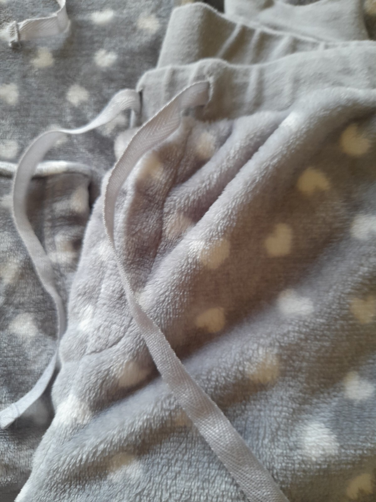 Warm Thick Fleece Ladies Pyjamas Grey White Size 1214 Nutmeg eBay