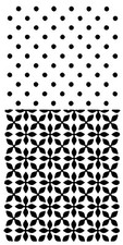 Really Great Stencils, Dots  Flowers, 4x9", Background, Small Dots, Petals