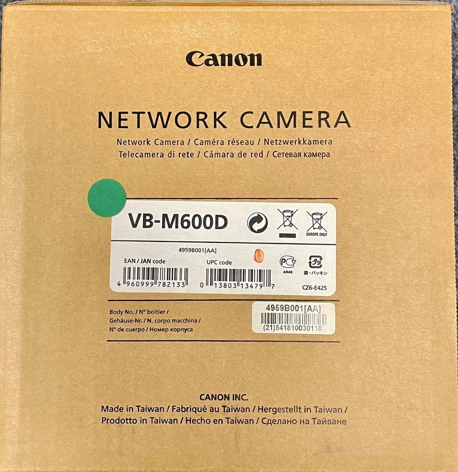 Cámara domo de red fija Canon VB-M600D 350° panorámica/150° inclinación zoom óptico 3x Foto 2 de 4