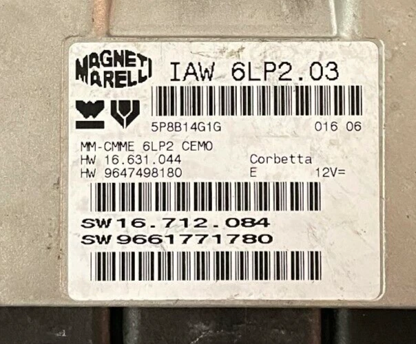 Calculateur moteur PEUGEOT 206 IAW 6LP2.03 HW 9647498180 SW 9661771780 DÉCODÉ - Photo 2/2