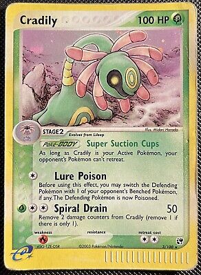 Ex Sandstorm 3/100 Holo NM Pokemon Card CRADILY Ex Sandstorm 3/100 Holo NM Pokemon Card CRADILY