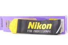  Top MINT Nikon Professional Camera Neck Strap NPS Black/Yellow/White JAPAN