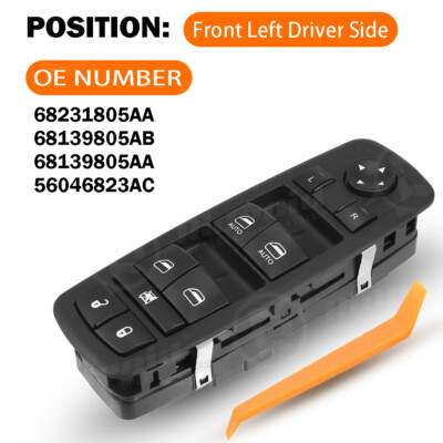 Left Master Power Window Control Switch For 11-17 Dodge Charger Chrysler 200 300