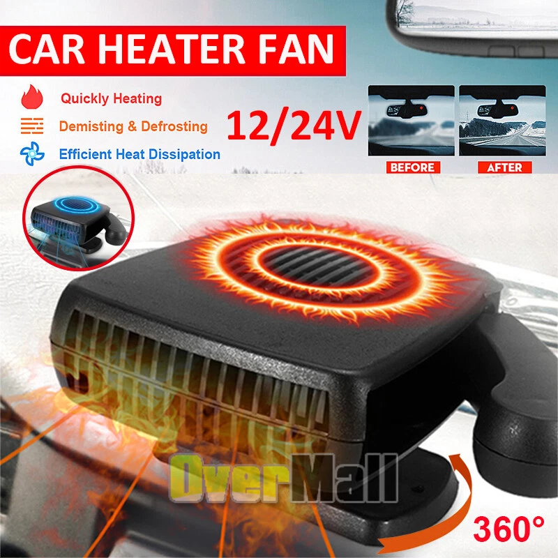 Plug In 360° 200W Portable Ceramic Car Heater 12V DC Vehicle Heating  Cooling Fan | eBay