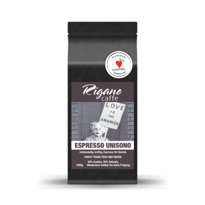 Rigano Kaffee Unisono Arabica Peru Robusta Indien kräftig Deutschland  