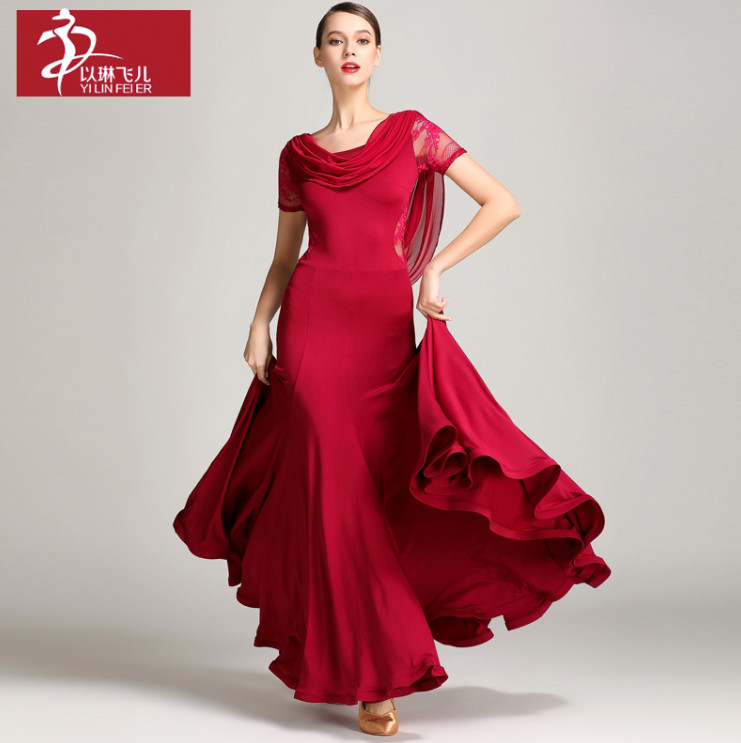Vestido de Tango Vals Moderno Salsa NUEVO Vestido Latino de Baile de Salón #S9019