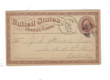 1874 Easton Pennsylvania UX3, Postal Card, FANCY Killer