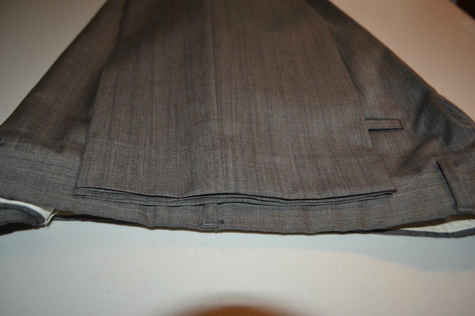 Hugo Boss Men Super 100 Wool Pinstripe 2 Front Button Suit Sz 40R Wst 34x33 thumbnail 20