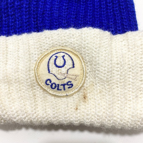 Vintage 70's Indianapolis Colts Pom Beanie - Picture 2 of 6