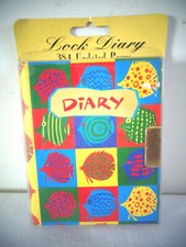 VINTAGE NISP NELSON GRAPHOMANIA FISH LOCK & KEY DIARY JOURNAL 
