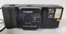 VTG Canon Snappy 20 Point Shoot 35mm Film Camera Auto Winding Battery Tested