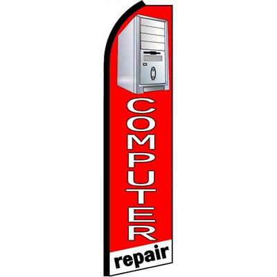 Computer Repair 3 ft X 11 1/2 ft Polyester Swooper Flag