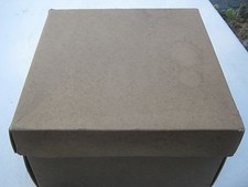 Vintage  Unmarked Khaki Green Brown   Hat Empty Hat Box