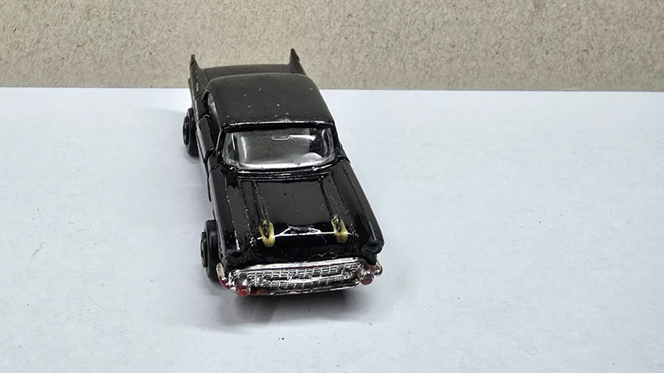 Vintage Zylmex P355 '57 Chevy Hardtop Black Diecast Car Hong Kong Doors Open - Image 3 of 4